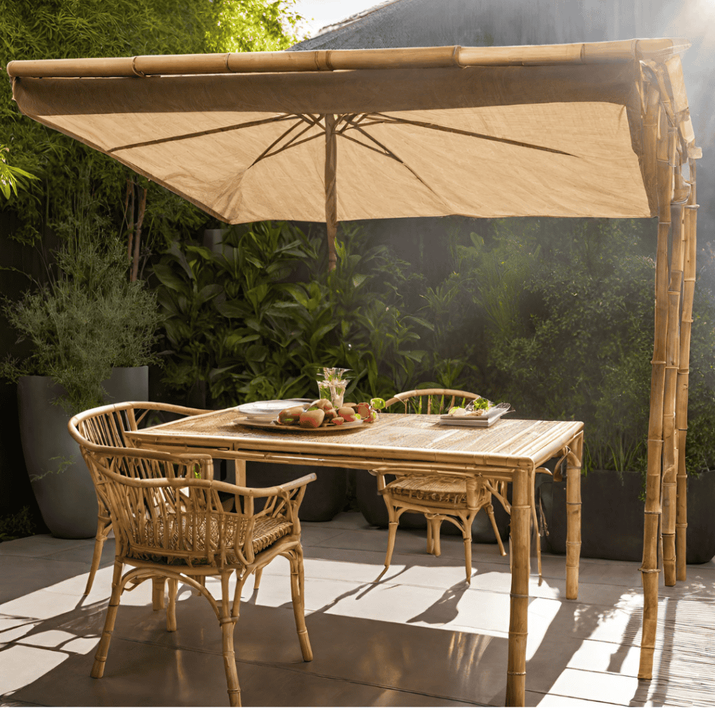 protecting bamboo table from direct sunlight