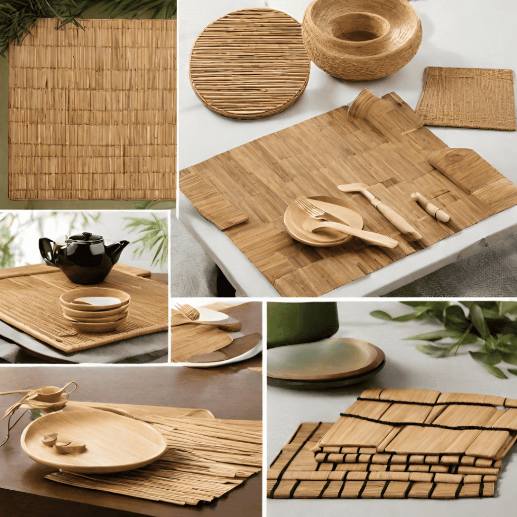 Coasters and Placemats for protecting bamboo table