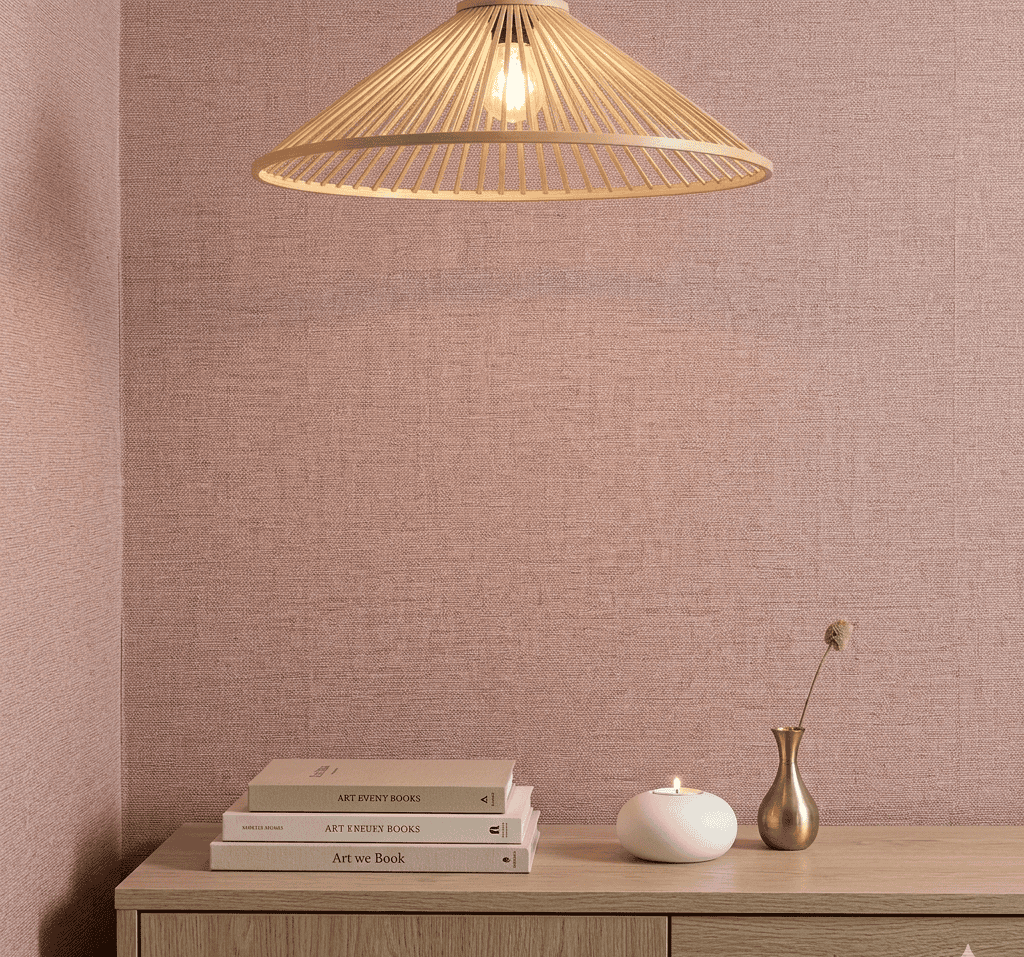 a simple Bamboo Ceiling Light in a living room for a natural look