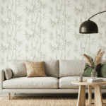 Japanese Bamboo Mural Wallpaper - Sustainable Home Decor Idea for Living Room